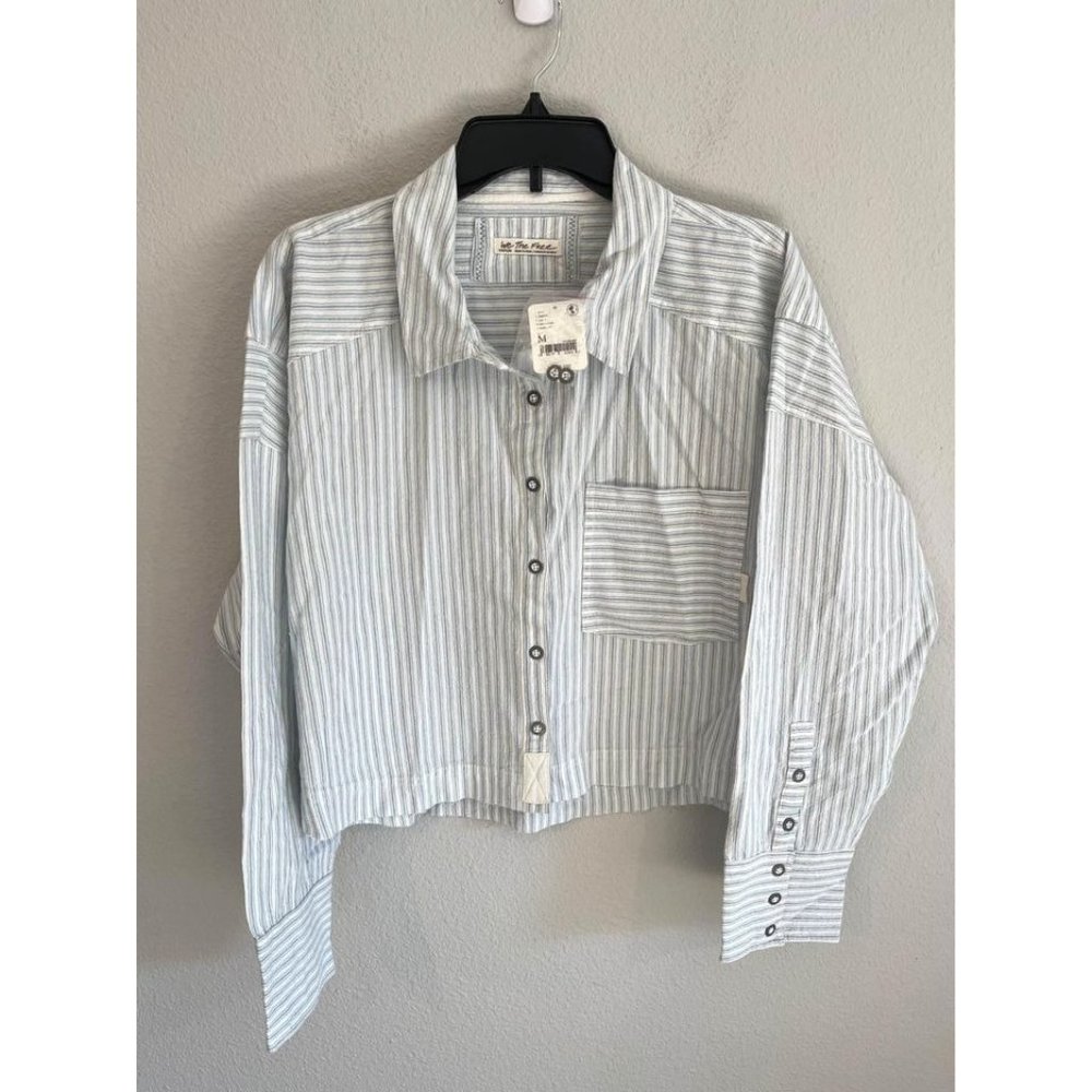 NWT We the Free Striped Cotton Longsleeve Size M